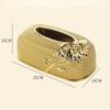 Creative TV Desktop Kitchen Drawer European Acrylic Gold Silver Tissue Box Home Holiday Decoration Bar Accessories