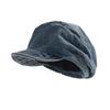 Japanese Washed Old Denim Pleated Beret Hat for Women Retro All Match Face Showing Little Painter Octagonal Hat Newsboy Hat