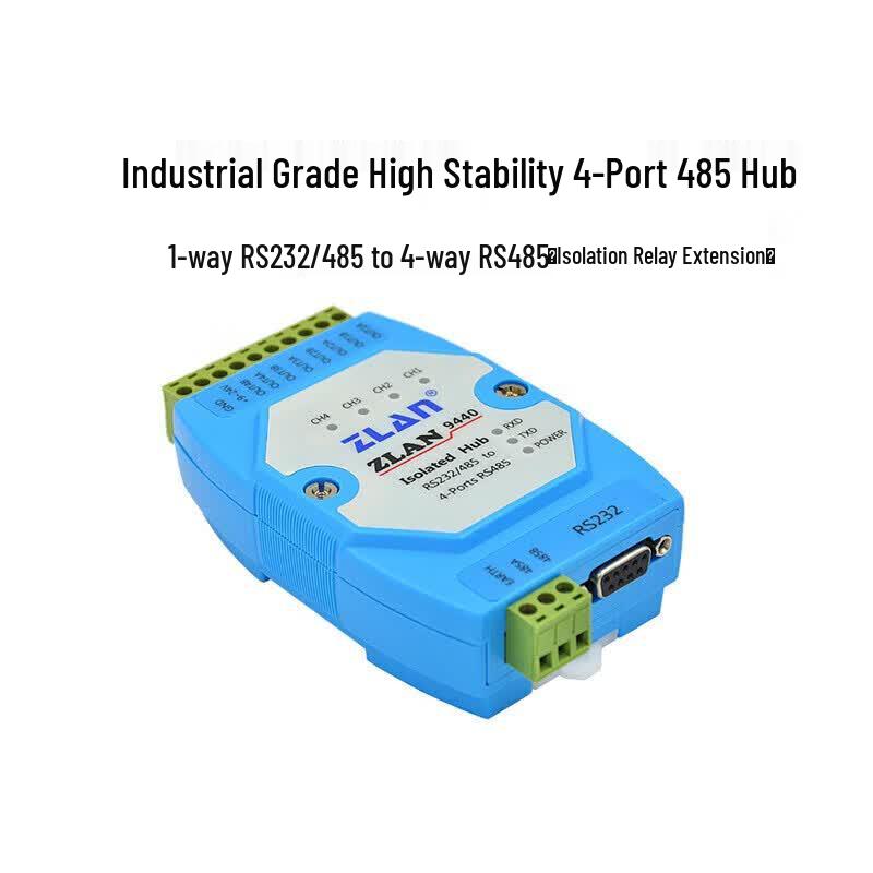 ZLAN RS485 1-to-4 Channel Isolated Hub/Repeater