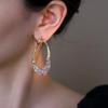 Irregular water drop resin splicing stud earrings exaggerated earrings fashion earrings women
