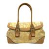 Used COACHHandbag yellow/Brown canvas/leather Women
