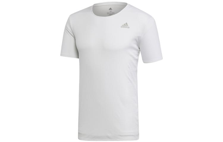 Adidas T Shirts Men's White Crew Neck Moderate Straight Fit DQ1847