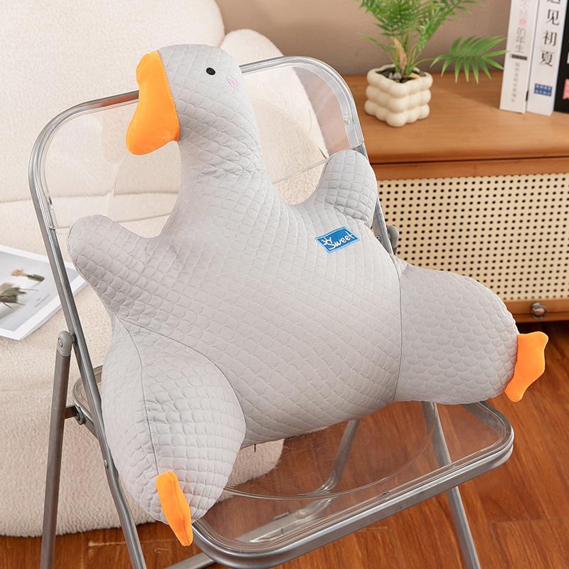 New Ice Silk Big Goose Waist with The Head of The Bed and Velvet Cloth Seat Cushion Pedal Sleeping Pillow Baby Learns To Sit On The Pillow