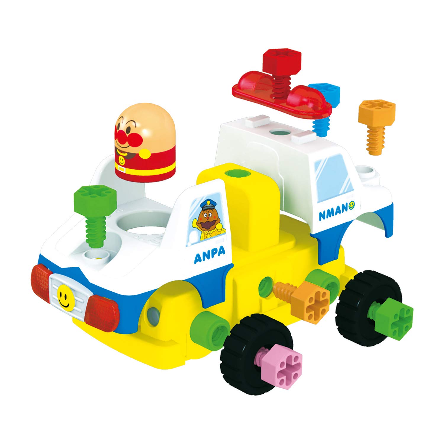 

Anpanman Свежесобранный самодельный рабочий автомобиль Винт Винт Полицейская машина Хикару! Давайте поговорим!