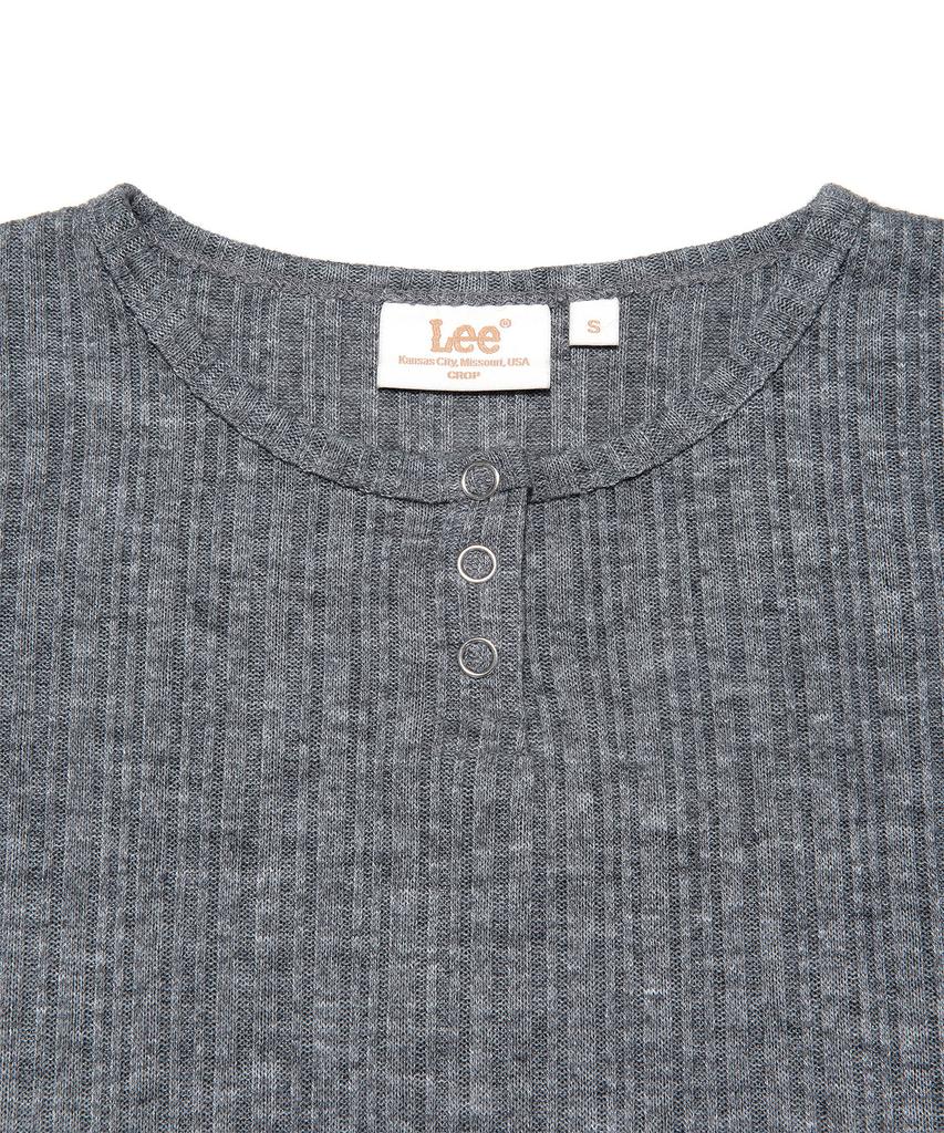 LEE Women'S Button Long Sleeve T-Shirt Gray
