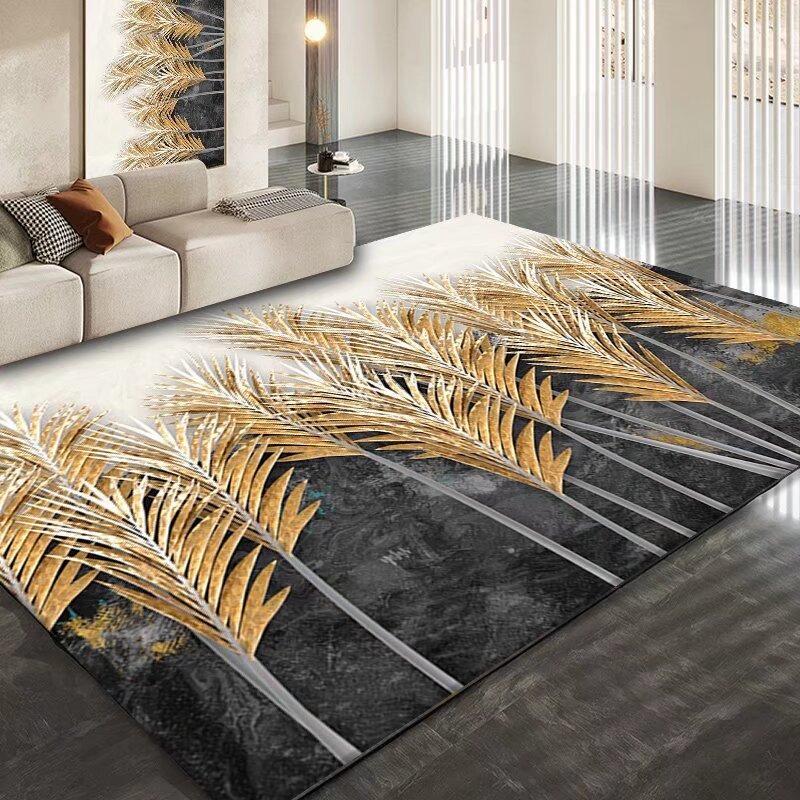 

Abstract Plant Printing Style Large Area Rug Non-Slip Wear-resistant Carpet for Living Room Bedroom Soft Floor Mat Home Decor 40X60CM