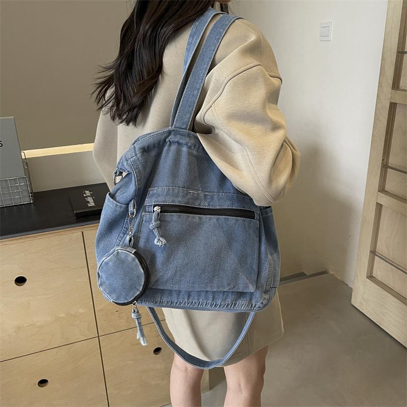 Sac Fourre-tout Femme Grande Capacité 40x16x31 Cm - Nylon, Multiples Poches Zippées - Idéal Quotidien, Travail, Voyage