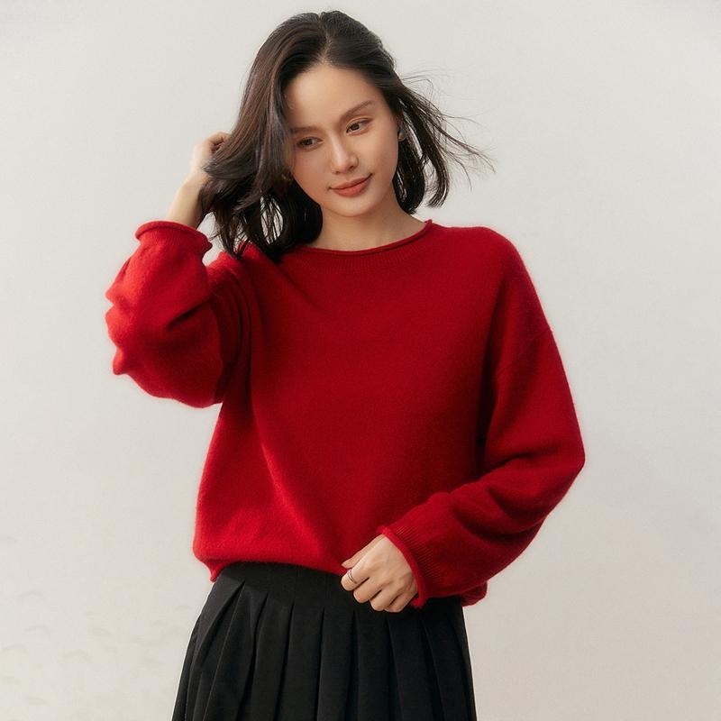 Qinghe 100% Kašmírový Dámský Svetr - Ultra Měkký Luxusní Zimní Pulovr