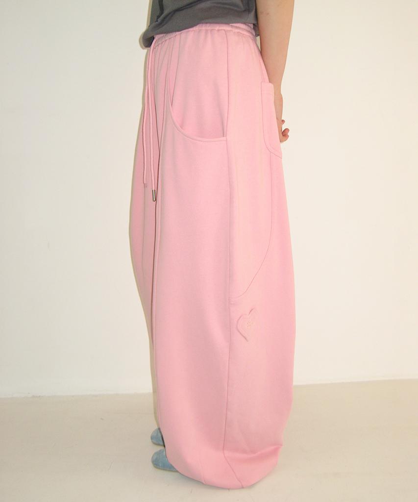 RONRON Mini Heart Balloon Jogger Pants Soft Pink