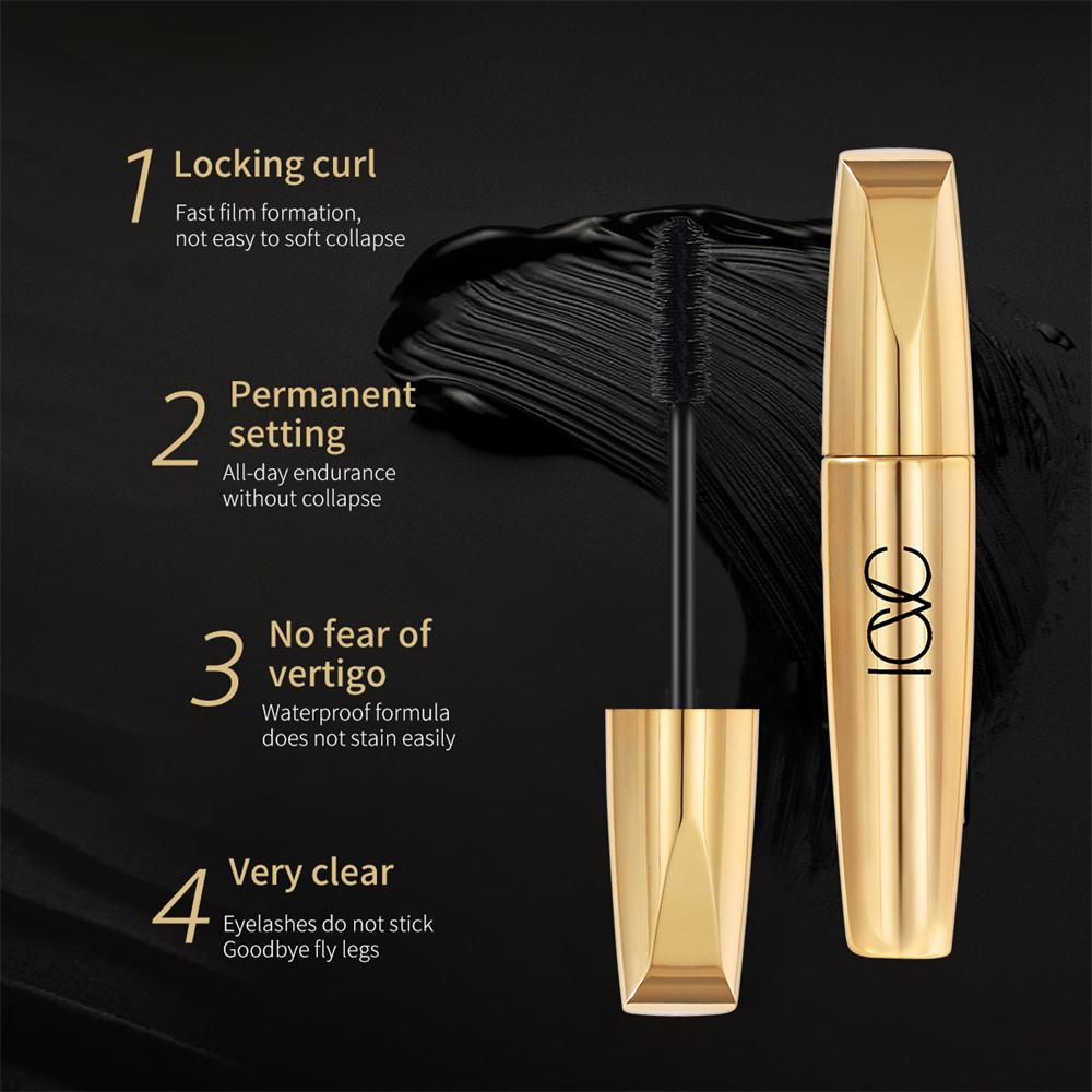 5D Mascara Eyelash Extension Volumizing Long-Wearing Smudge-Proof Thick Quick-drying Waterproof Black Mascara Eye Makeup