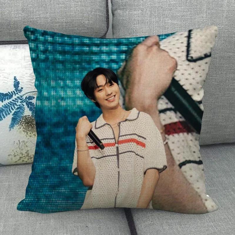 Custom Ahn Hyo Seop Pillowcase Wedding Decorative Cotton Linen Pillow Case For Home Pillowcover 45X45(One Sides)