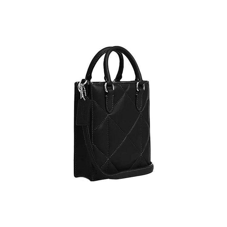 COACH N/S Sheepskin, With Cow Leather Trunk Bag, Tote Bag, Shopping Bag, Handbag Mini Women's Black CJ580-SVDTV