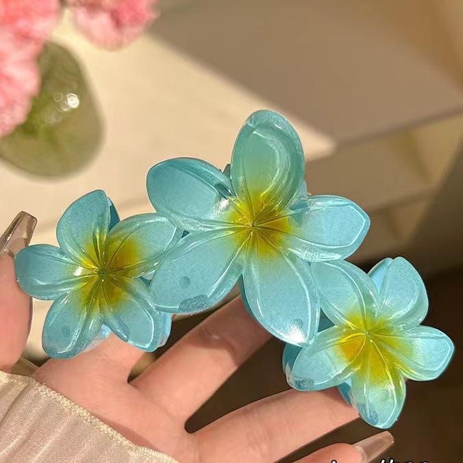 Vintage Damen Mehrfarbige Frangipani Fee Haarspange