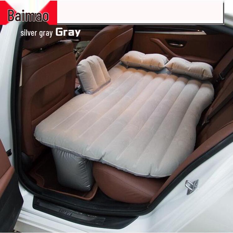 Folding SUV Inflatable Car Bed - PVC Flocking Travel Mattress