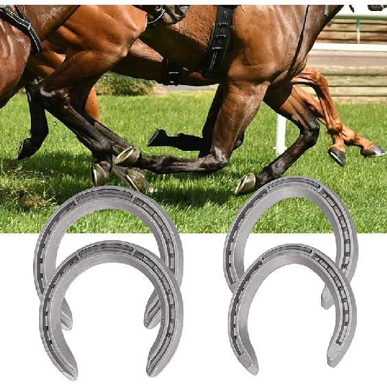 Zerodis 4 шт. Комплект подков из алюминиевого сплава, Подкова Инструмент для верховой езды Оборудование Аксессуары Спортивные подковы для скачек Наборы подков Type 6