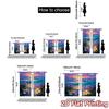 Set Of 2 Contemporary Flat Printing Curtains Without Rod Seashells Twilight Chic Versatile Durable Polyester Curtain Made