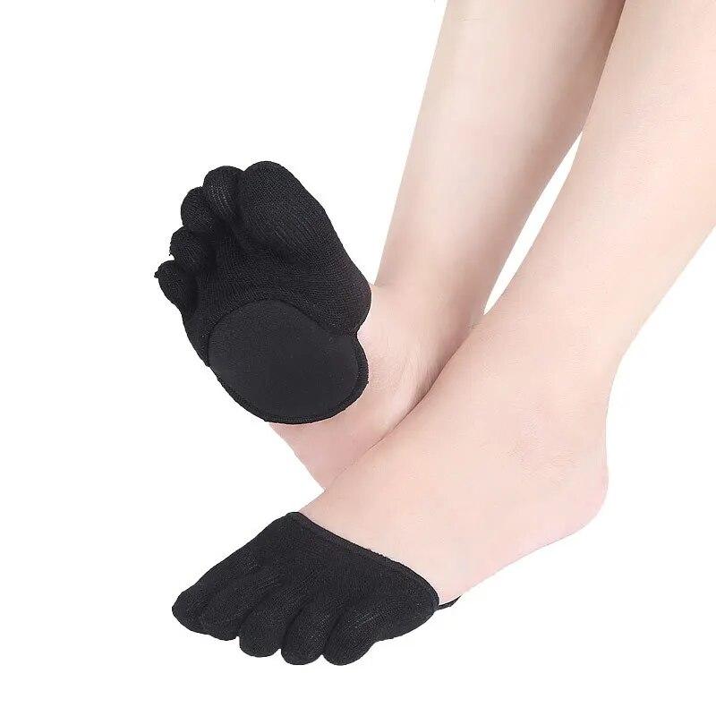 1Pair Women Toe Separator Forefoot Insole Shoes Pads High Heel Soft Insole Anti-Slip Pain Relief Foot Protection Care Liners New