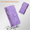 For Samsung Galaxy A15 A16 A25 A26 A32 A36 A53 A56 A73 Wallet Case with Card Slot Zipper Flip Folio with Lanyard Strap Kickstand