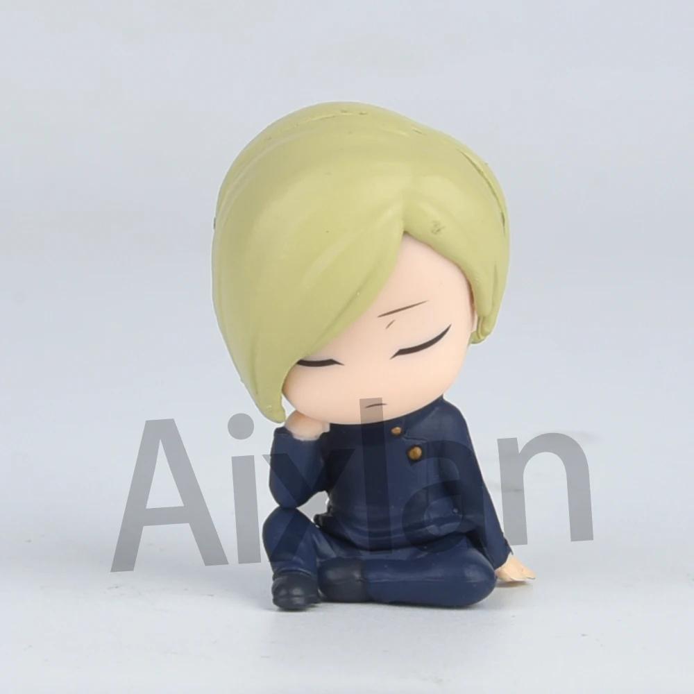 Aixlan 4PCS/SET Figurine Anime Jujutsu Kaisen Satoru Gojo Figurine d'Action en PVC Geto Suguru Modèle de Collection Jouets Cadeau Enfant