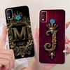 For Honor 9X Lite Case JSN-L21 Cute Initial Letters Painted Phone Case For Honor 9XLite JSN-L22 Soft Silicone Cover Shell