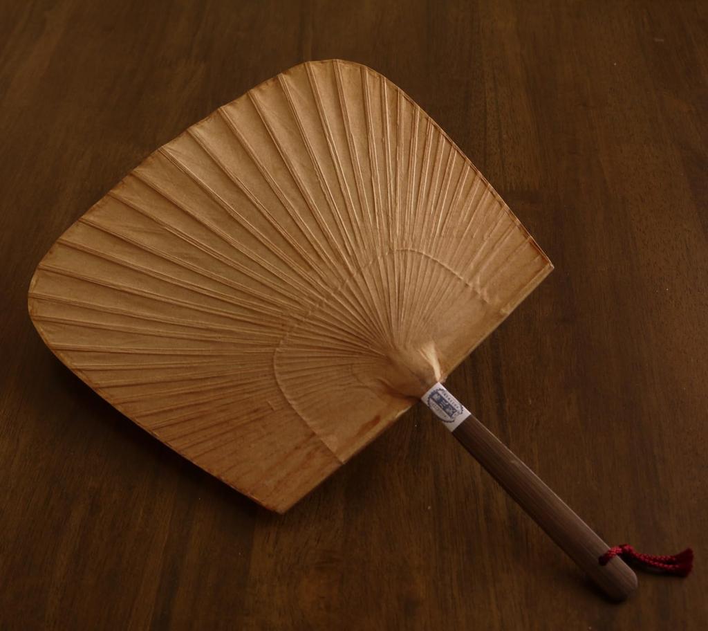 Kurikawa Shoten Shibu Sensen Fan, Persimmon Tannin, Kumamoto Traditional Craft, Handmade by Artisans, Size: 250 X 370mm