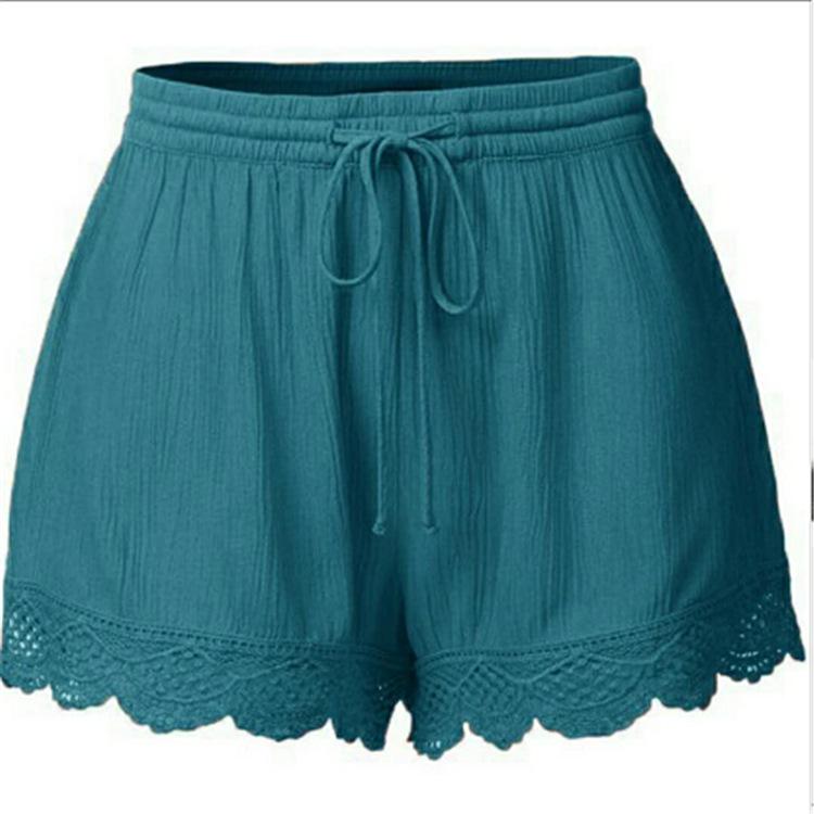 2025 Women's Summer Lace Solid Color Shorts