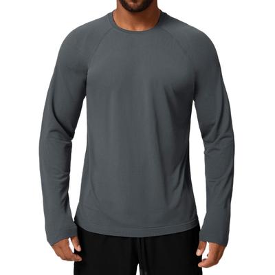 Seamless Men Quick Dry Long Sleeve Casual Sports Outdoor Breathable T Shirt Top