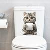 Lustige Tier-Toilettensitzbezug-Aufkleber Wasserdicht Cartoon Schaf Küken Hase Toilettendeckel-Sticker für Badezimmer Zuhause Wand