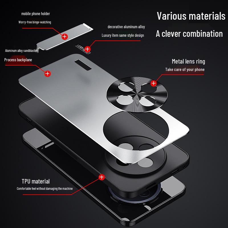 Compatible with VIVO X300Ultra, Y600Pro Metal Frosted, and iQOOZ11, This Protective Phone Case Offers Full Coverage with a Bracket Design.