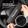 AZKSYT1 For KIA Leather Car Seat Belt Cover Adjustable Shoulder Anti-slip Pad Niro Soul Stonic Picanto Proceed Sorento Cerato