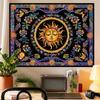 1pc Bohemian Psychedelic Sun and Moon Tapestry Wall Hanging - Polyester Fabric for Living Room Bedroom Decoration