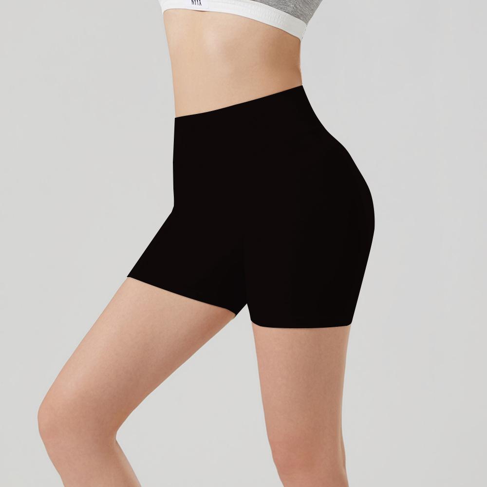 Women s Peach Lift High-Waisted Tummy Control Fitness Shorts Medium чёрный