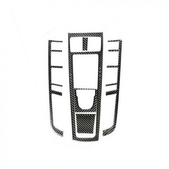 6Pcs For Porsche Macan 2014-19 Carbon Fiber Interior Gear Shift Panel Cover Trim