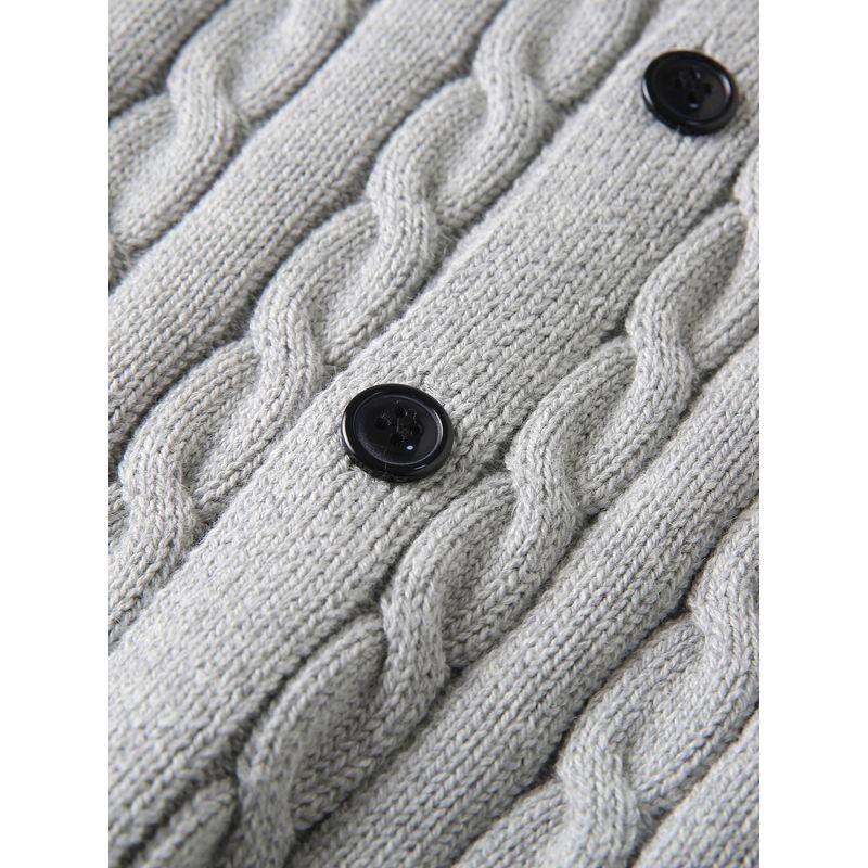 Classic Old Money Style Soft Fleece/Cotton Foreign Trade Tail Goods Men's Autumn and Winter Knit Cardigan Lapel Sweater Outerwear