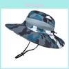 Outdoor Camouflage Fisherman Hat With Wide Brim Sun Protection For Summer Activities