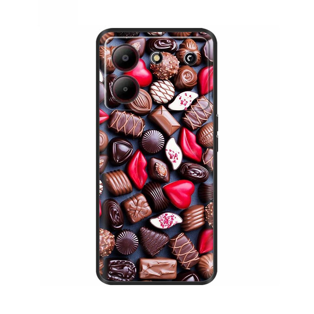 Cover For ZTE Blade A54 4G Case Silicone Painted Soft Protective Black Coque For ZTE Blade A34 BladeA54 Cartoon TPU BladeA34 Bag