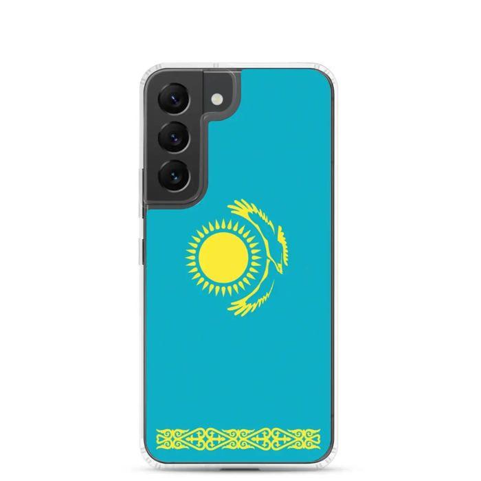Coque Téléphone - Kazakhstan officiel - Samsung Galaxy S22 - Drapeau - Souple - Multicolore