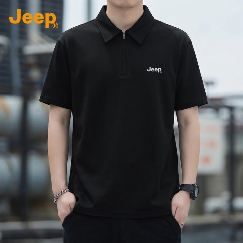 JEEP Men's Half-Zip Polo Shirt