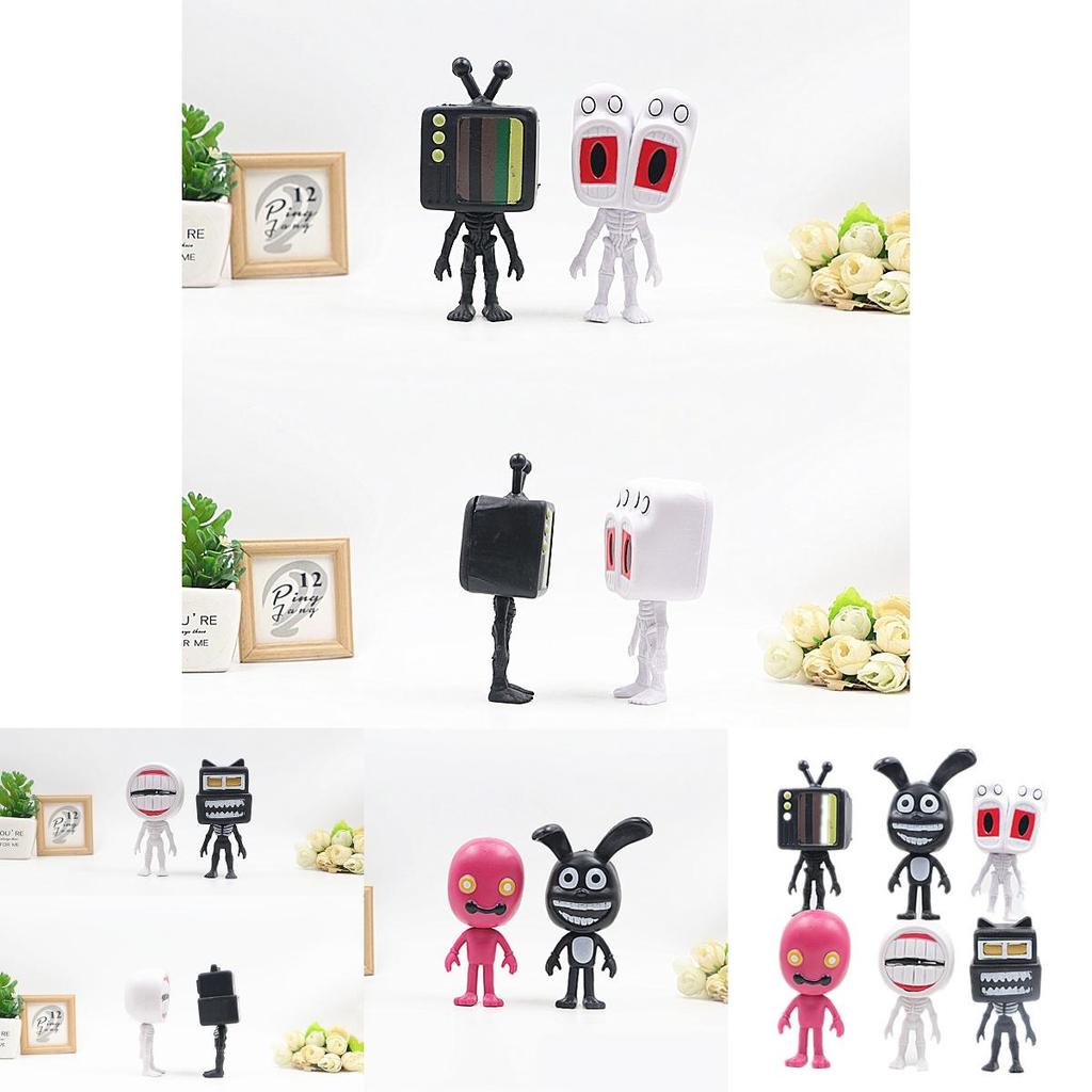 Q Version Big Head Siren Hand Ornaments Of 6) For Office And Home Decor