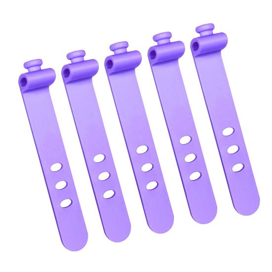 5Pcs Cable Organizer Ties Management for Headphones Flexible Wire Silicone Reusable Cable TV USB Computer