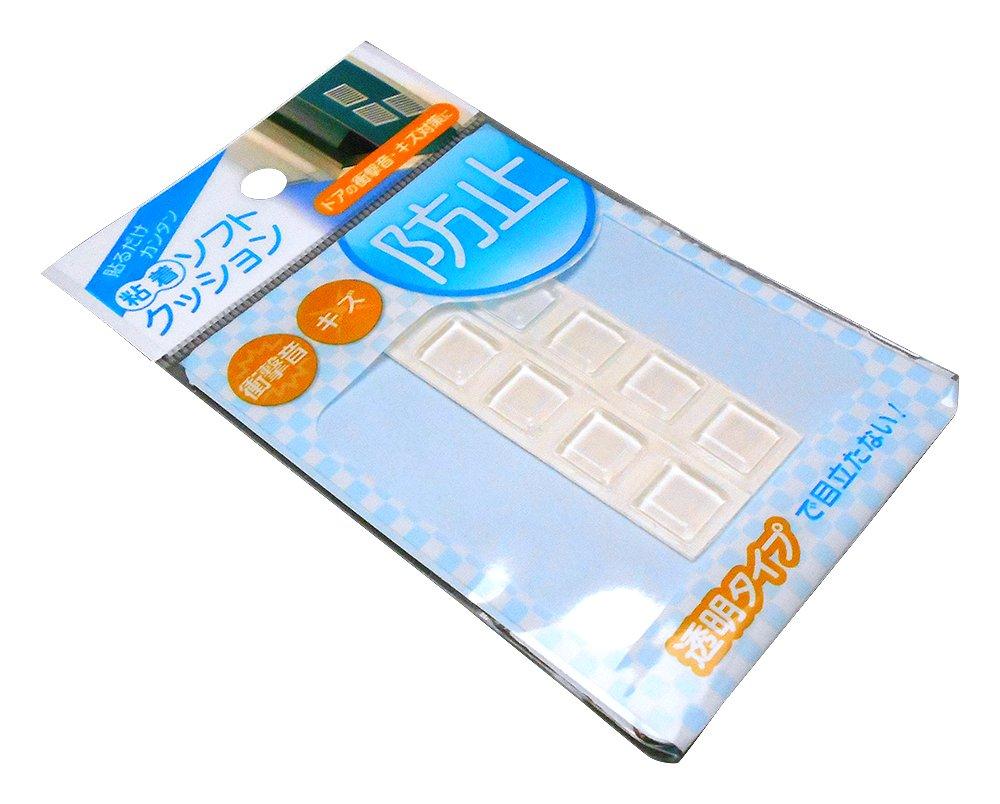 Wake Sangyo Adhesive Soft Cushion, Transparent, Square, 10.1mm, Impact Resistant, Clear Urethane, CN-012, Pack of 10