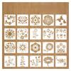 20pcs Flower Painting Stencils for DIY Sunflower Reusable Art Stencil Paint Template for Painting on Wood Glass and Canvas Decor.