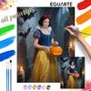 Snow White Pumpkin Oil Painting by Numbers Art Kit. Handmade Diy Painting Home Decoration Gifts