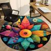 1pc Floral Mandala Office Round Area Rug, Under Office Chairs Bedroom Living Room Home Decor, Room Deco