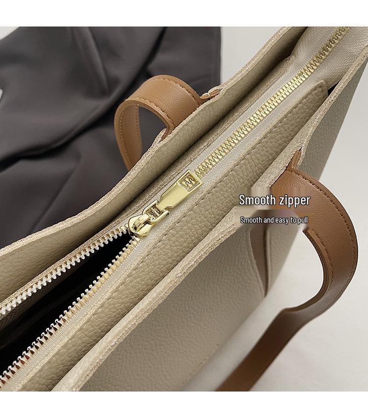 Women's Cross-Border Minimalist Large Capacity Tote - 2025 Fashionable and Versatile Shoulder Bag for Work and Commute