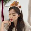 Handmade Fluffy Bear Headband Autumn Winter Plush Wash Face Hair Band Colorful Cartoon Hair Accessories