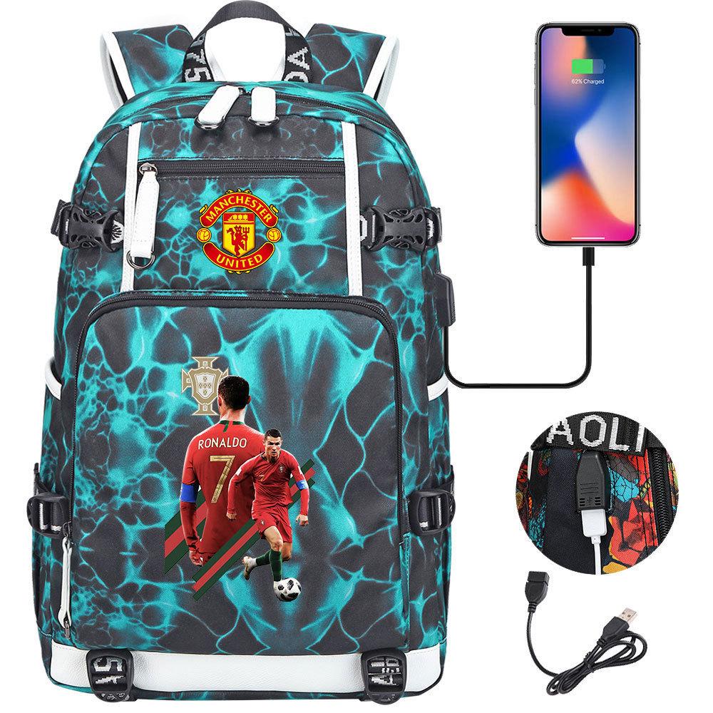 Large Capacity Schoolbag with Shoulder Strap; Student Three-piece Pencil Case Set