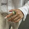 Retro Ring Jelly Texture Finger Ring Transparent Resin Round Layered