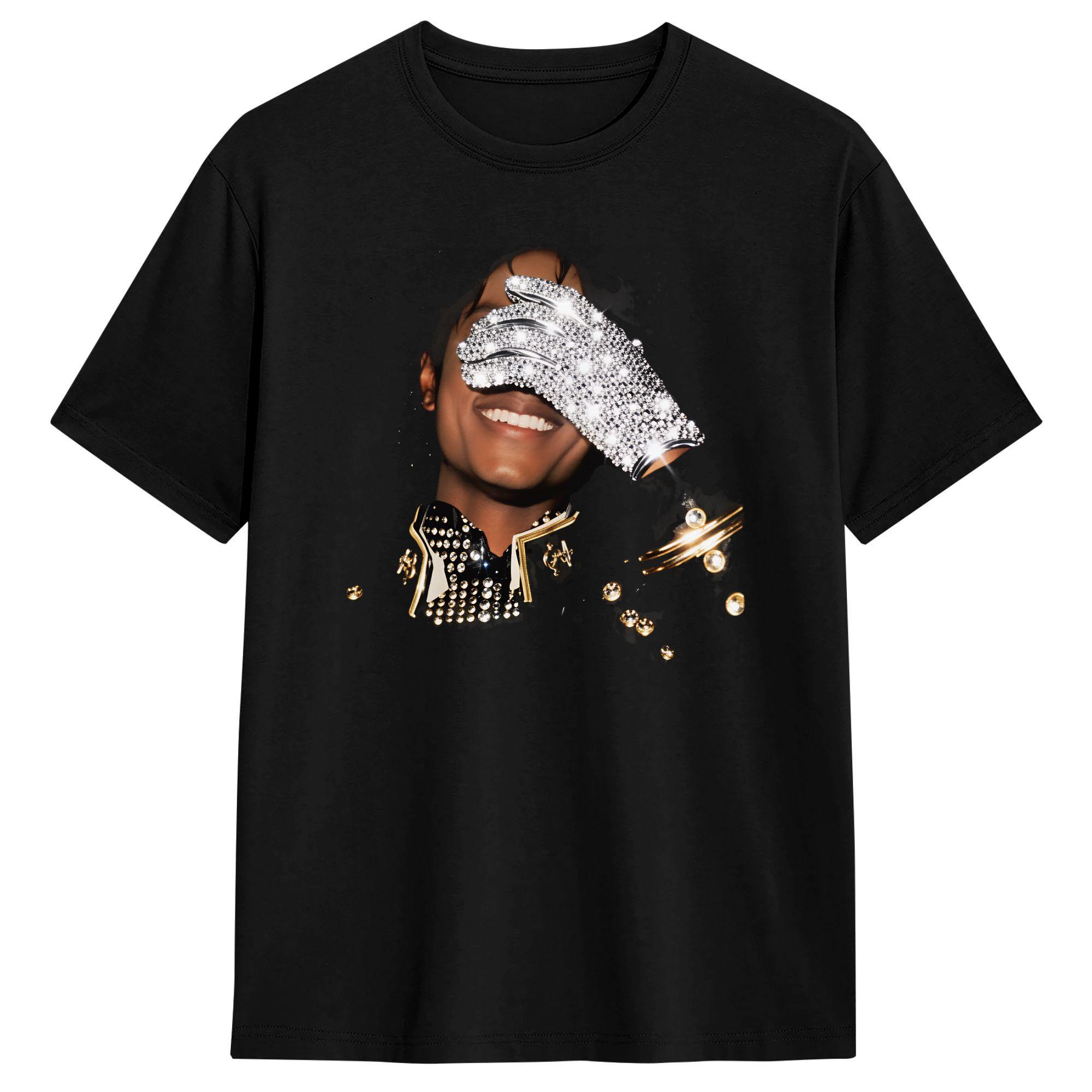 MJ Michael Jackson T-Shirts Men Leisure Cotton Tee Shirt O Neck Short Sleeve T Shirt Plus Size Clothing S