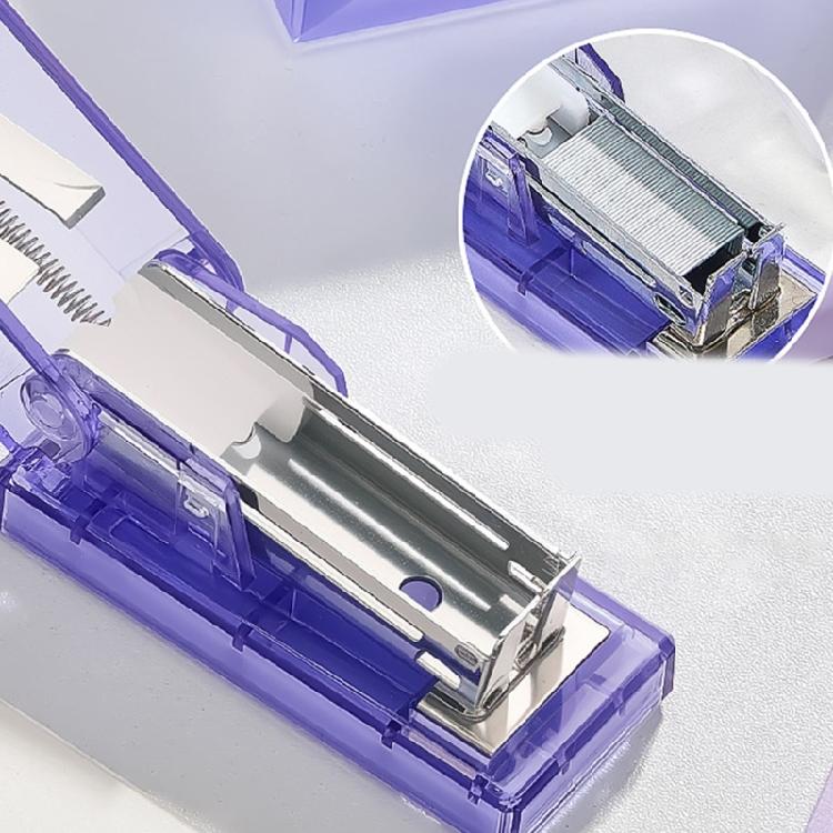 Clear Mini Stapler 10 Sheets Capacity with 1000Pcs Staple Light Weight Portable Stapling Machine for Office School Home